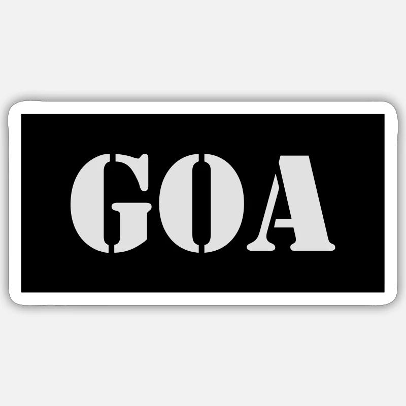 Goa - Sticker taille S (10 x 10 cm) - blanc mat