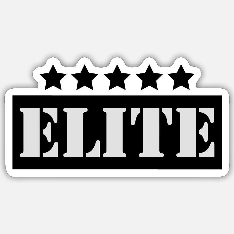 Elite - Sticker taille S (10 x 10 cm) - blanc mat