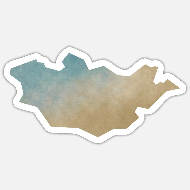 Mongolia - Sticker size S (10 x 10 cm) - white matte