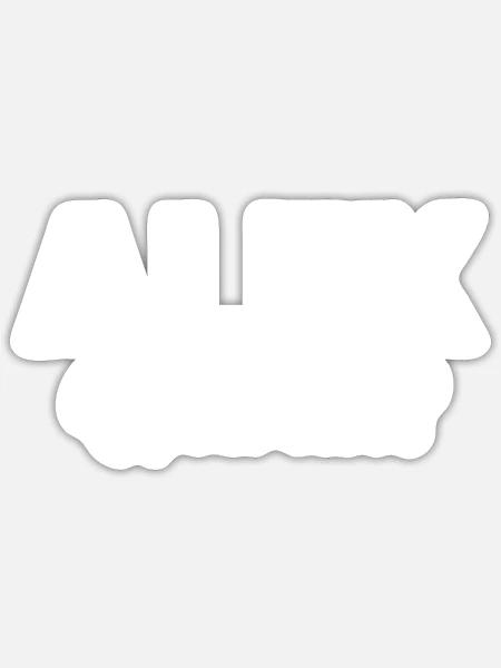 ALEX - we - Sticker Größe S (10 x 10 cm) - Mattweiß