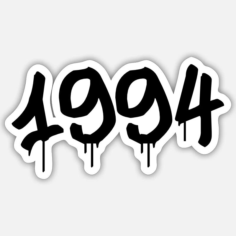 Graffiti : 1994 - Sticker taille S (10 x 10 cm) - blanc mat