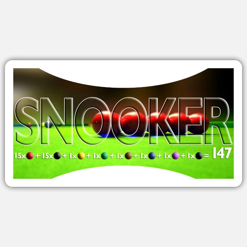 SNOOKER - maximum break Sticker size S (10 x 10 cm)