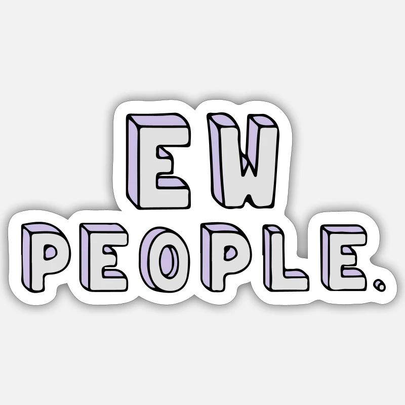 Les gens sont stupides. - Sticker taille S (10 x 10 cm) - blanc mat