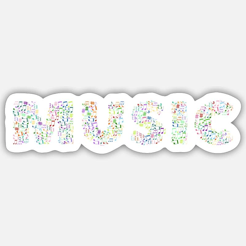 Musik Sticker Größe S (10 x 10 cm)