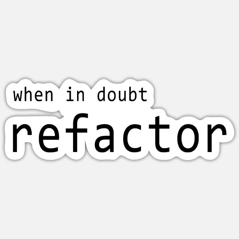 Développeur de logiciels - Refactor - Sticker taille S (10 x 10 cm) - blanc mat