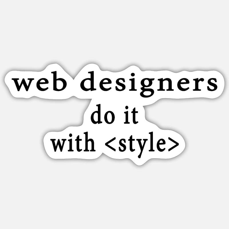 Web designer gift idea - Sticker size S (10 x 10 cm) - white matte