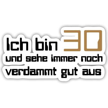 30 - Sticker taille S (10 x 10 cm) - blanc mat - Devant