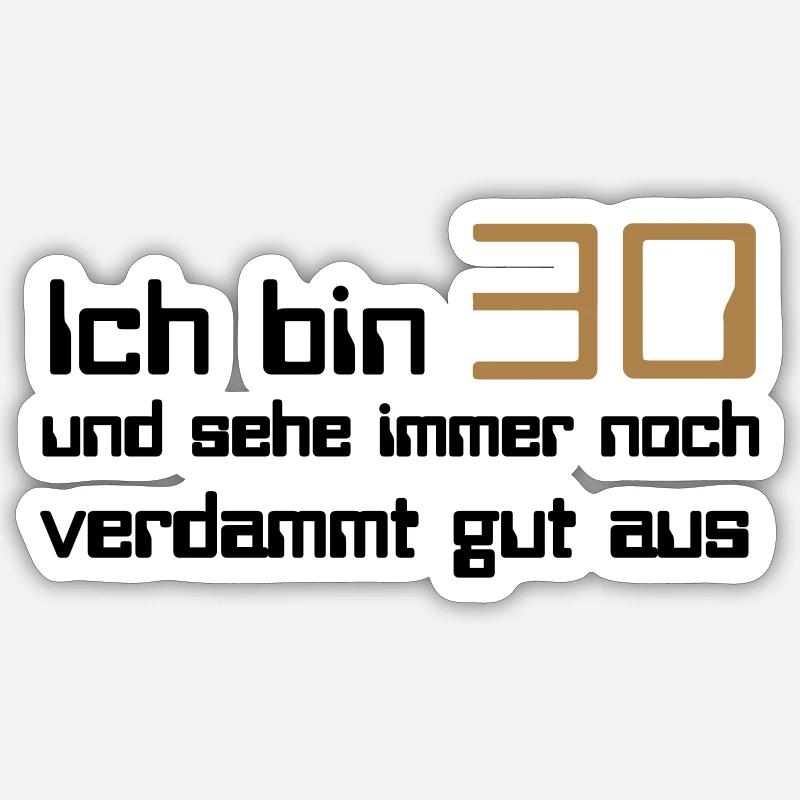 30 - Sticker size S (10 x 10 cm) - white matte