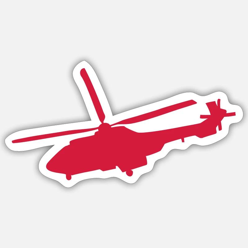 hélicoptère Sticker taille S (10 x 10 cm)