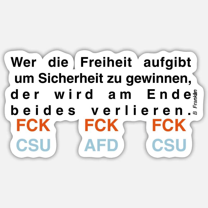 FCKCSU Sticker Größe S (10 x 10 cm)