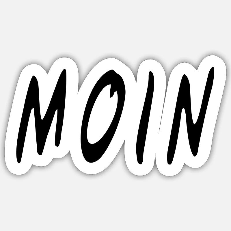 MOIN - Sticker Größe S (10 x 10 cm) - Mattweiß