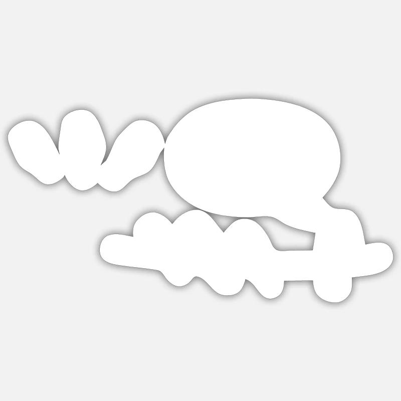 vögel mit wifi - Sticker Größe S (10 x 10 cm) - Mattweiß