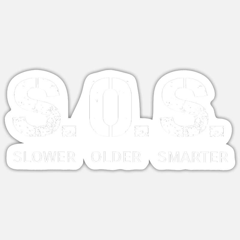 SOS plus lent plus intelligent Sticker taille S (10 x 10 cm)