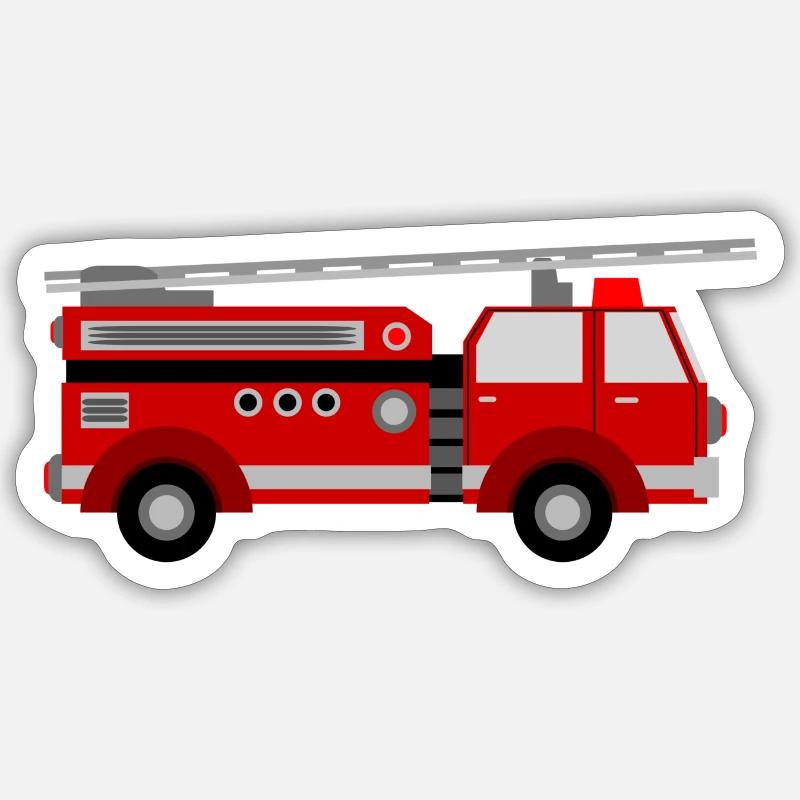 Fire Engine Toy Fire Department 112 Sticker size S (10 x 10 cm)