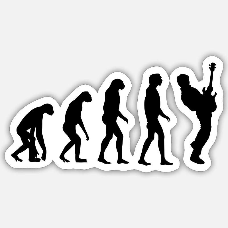 bassist evolution Sticker størrelse S (10 x 10 cm)