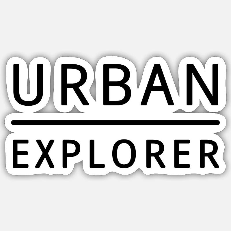 Urban Explorer - Sticker size S (10 x 10 cm) - white matte