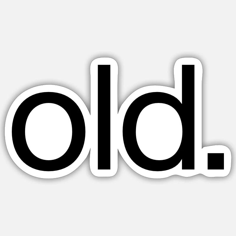 Old - Sticker taille S (10 x 10 cm) - blanc mat