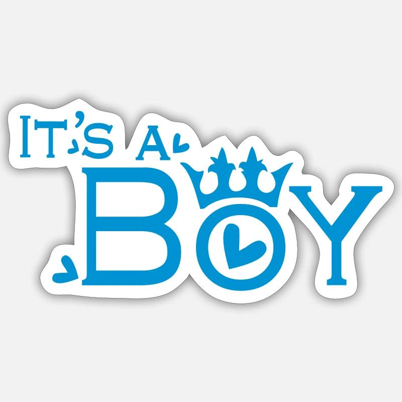 It's a Boy - Sticker size S (10 x 10 cm) - white matte