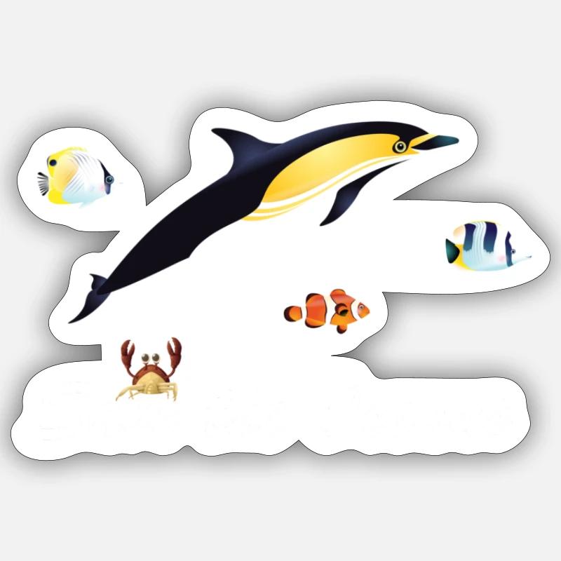 Save the Oceans - Sticker Größe S (10 x 10 cm) - Mattweiß