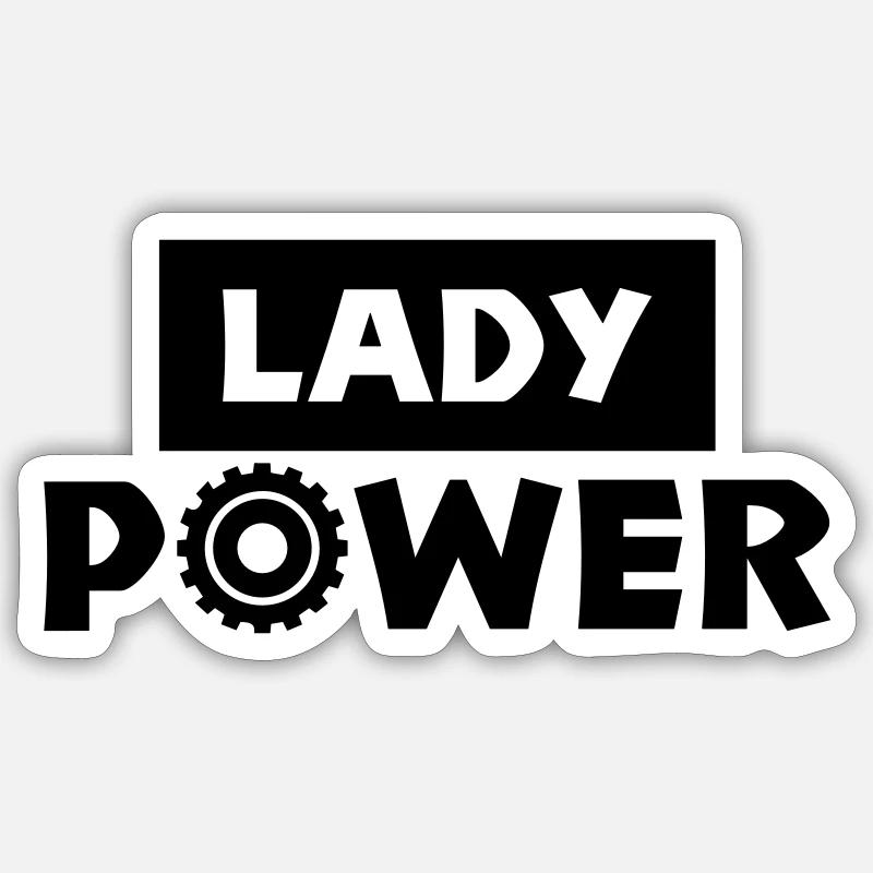 lady power Sticker Größe S (10 x 10 cm)