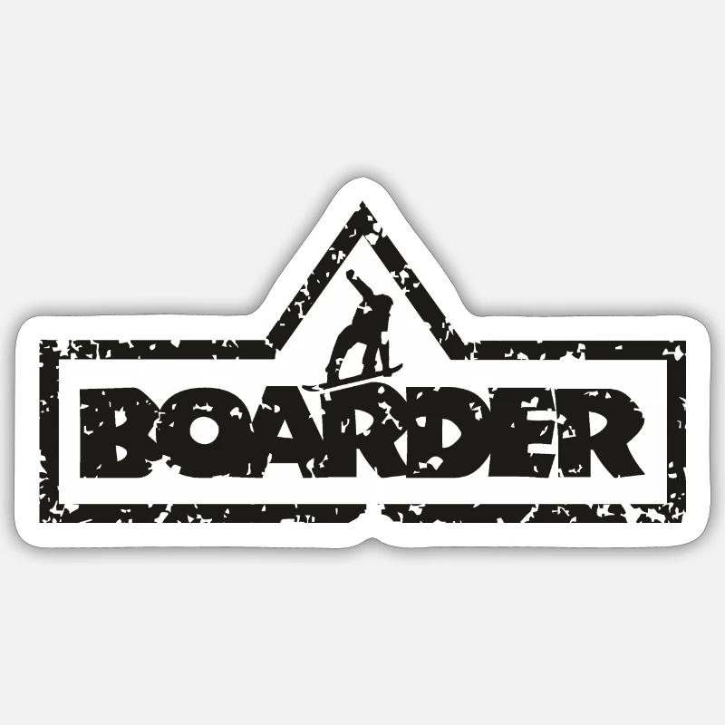 Boarder Frame White 2C - Sticker size S (10 x 10 cm) - white matte