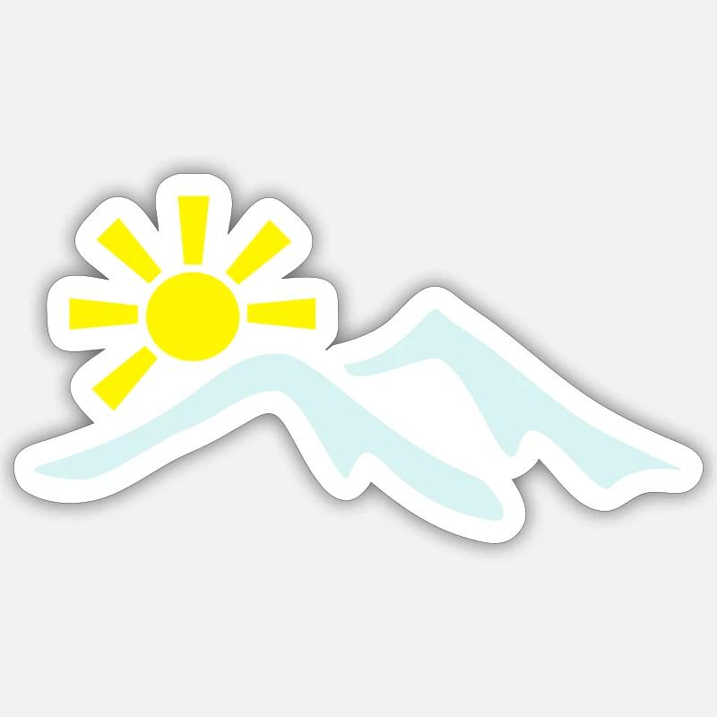 berge Sticker Größe S (10 x 10 cm)