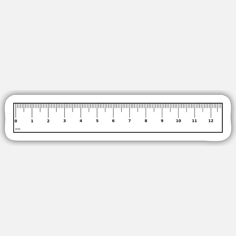 ruler Sticker size S (10 x 10 cm)
