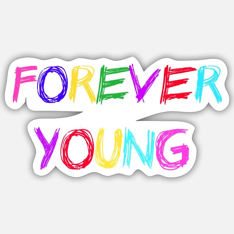 Young - Sticker Größe S (10 x 10 cm) - Mattweiß