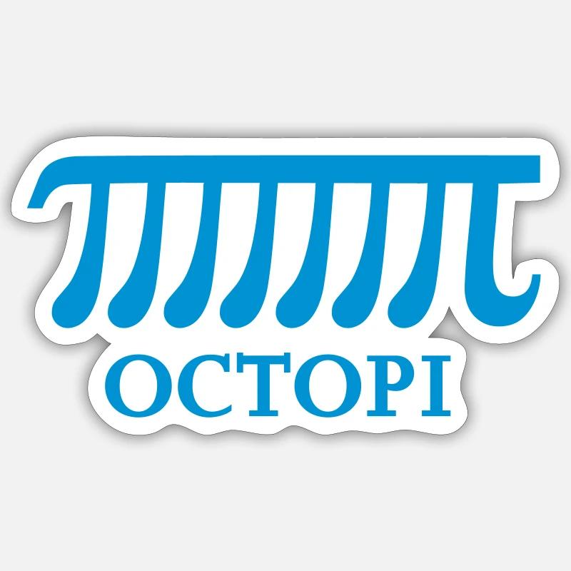 Math Pi Octopi Joke Nerdy Geek Mathematics Science Klistermärke