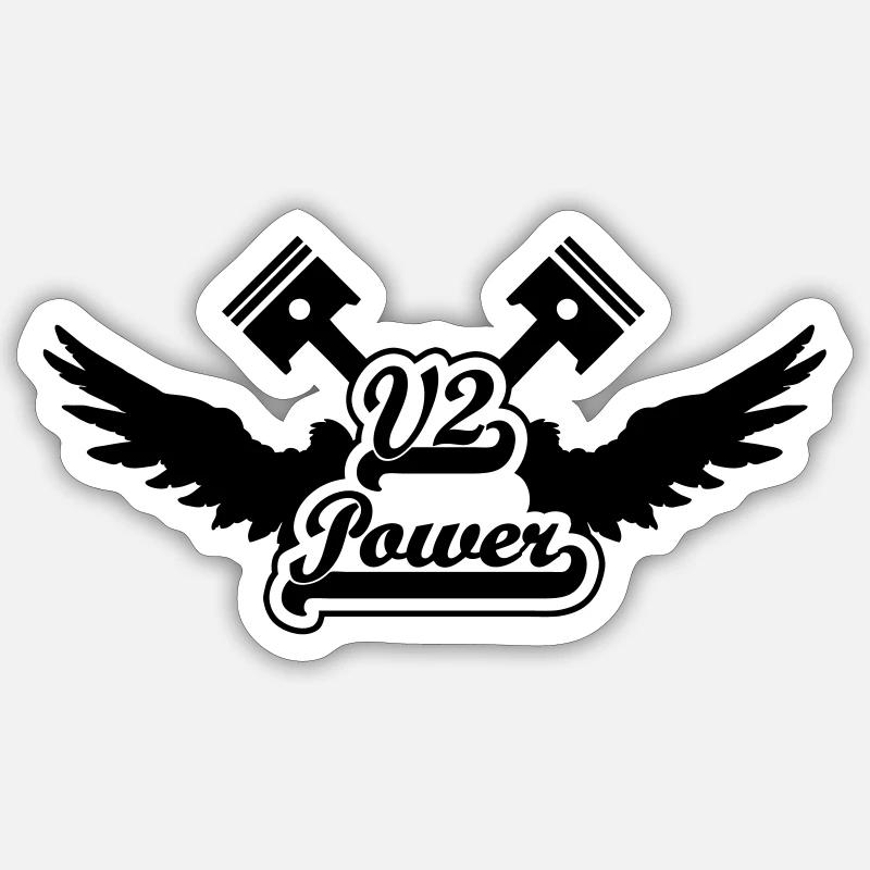 Puissance V2 - Sticker taille S (10 x 10 cm) - blanc mat