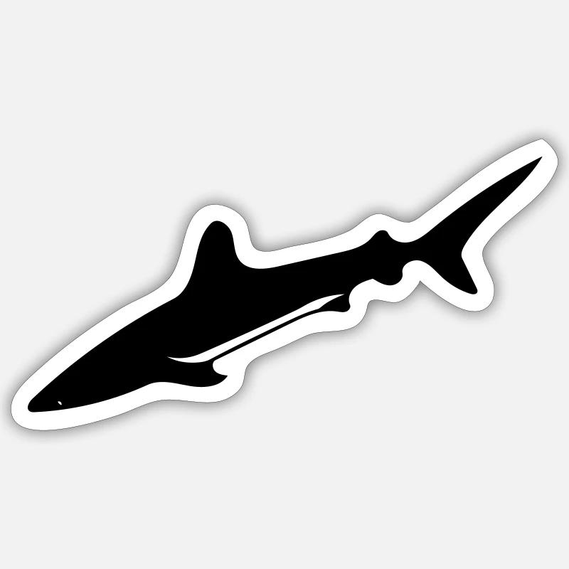 Shark - Vector Design - Sticker size S (10 x 10 cm) - white matte