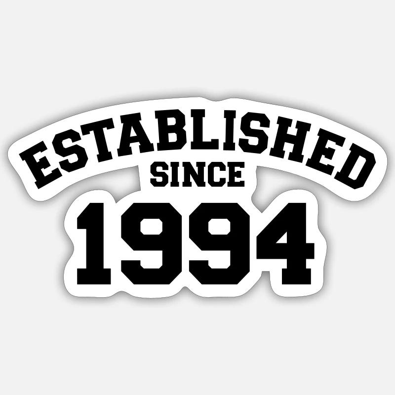 Established 1994 - Sticker size S (10 x 10 cm) - white matte