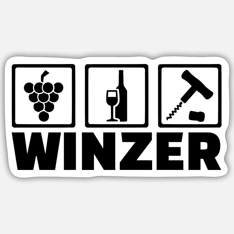 Winzer Sticker Größe S (10 x 10 cm)