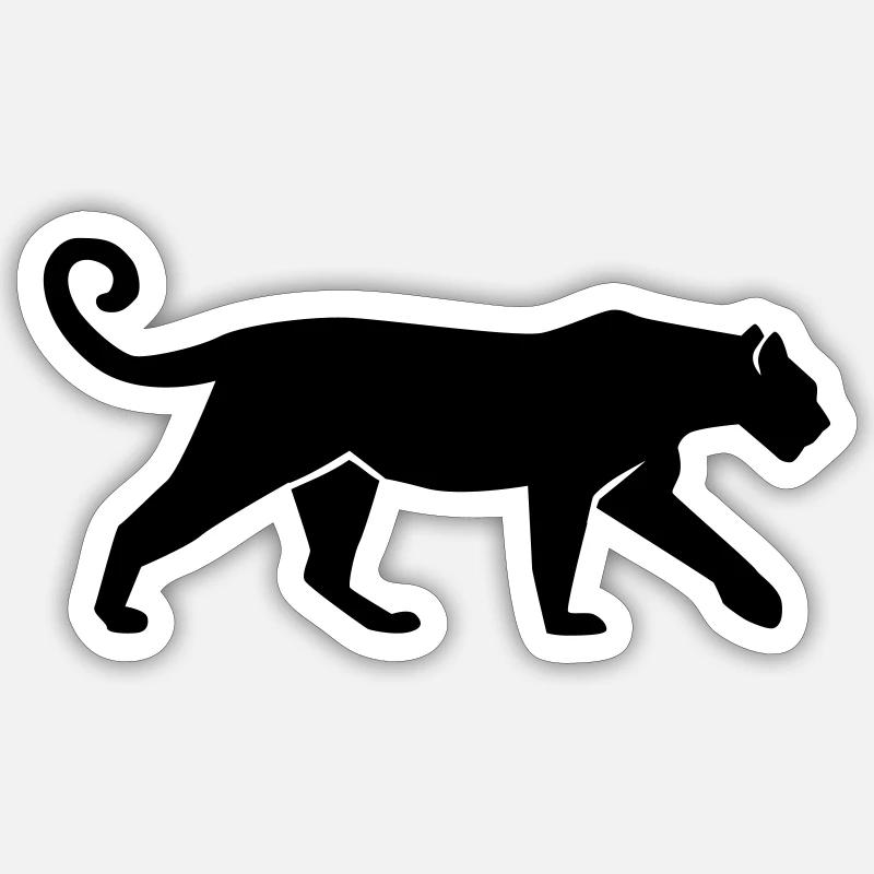 Leopard - Sticker Größe S (10 x 10 cm) - Mattweiß
