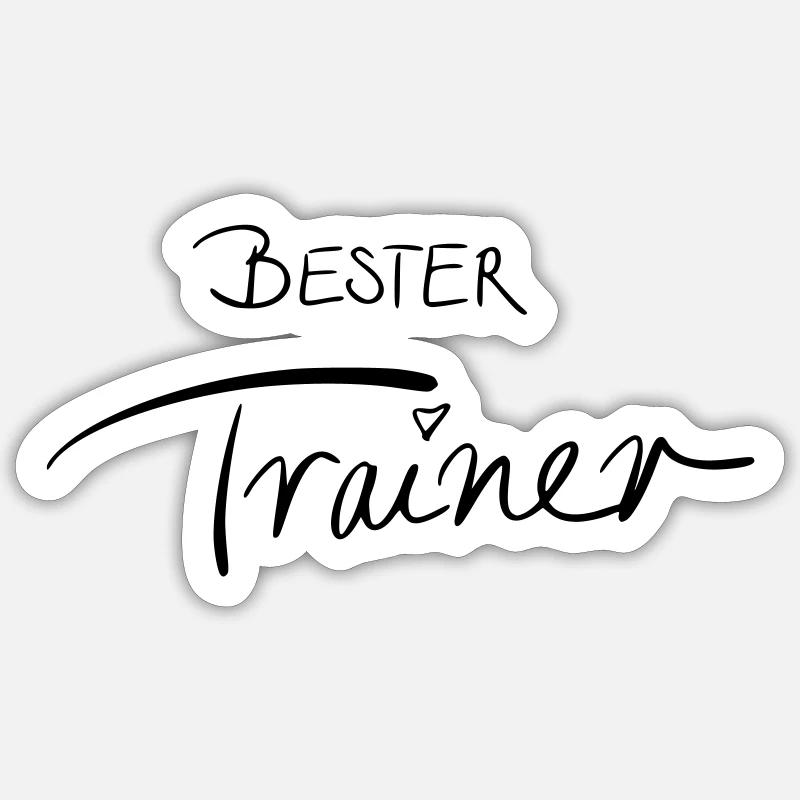 Best coach - Sticker size S (10 x 10 cm) - white matte