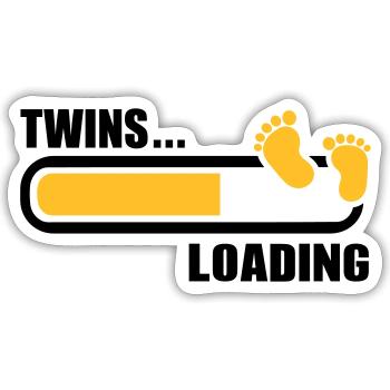 Zwillinge - Sticker Größe S (10 x 10 cm) - Mattweiß - Vorne