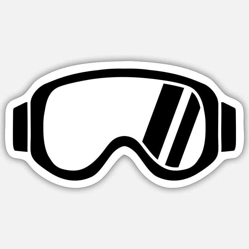 Ski goggles Sticker size S (10 x 10 cm)
