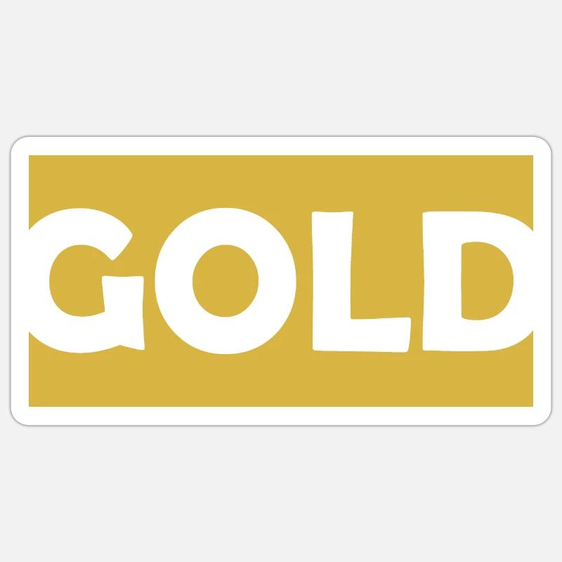 or - Sticker taille S (10 x 10 cm) - blanc mat