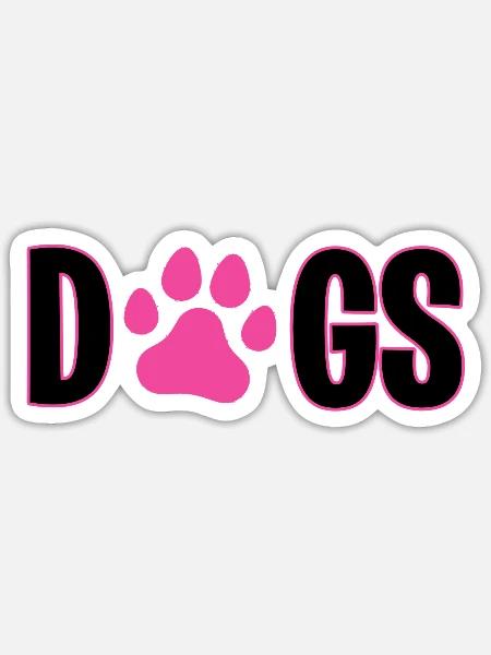 Dogs Dog Hunde Hund - Sticker Größe S (10 x 10 cm) - Mattweiß