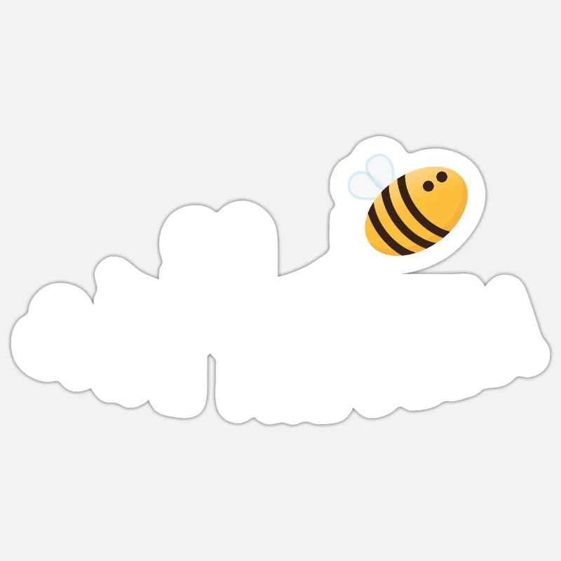 Save the bees! - Sticker size S (10 x 10 cm) - white matte