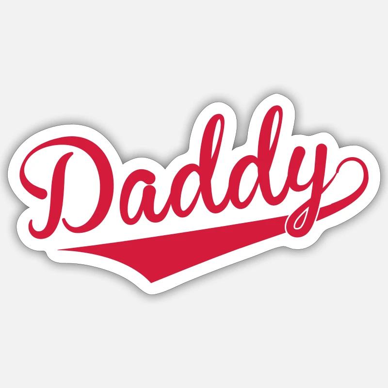 Daddy - Sticker size S (10 x 10 cm) - white matte