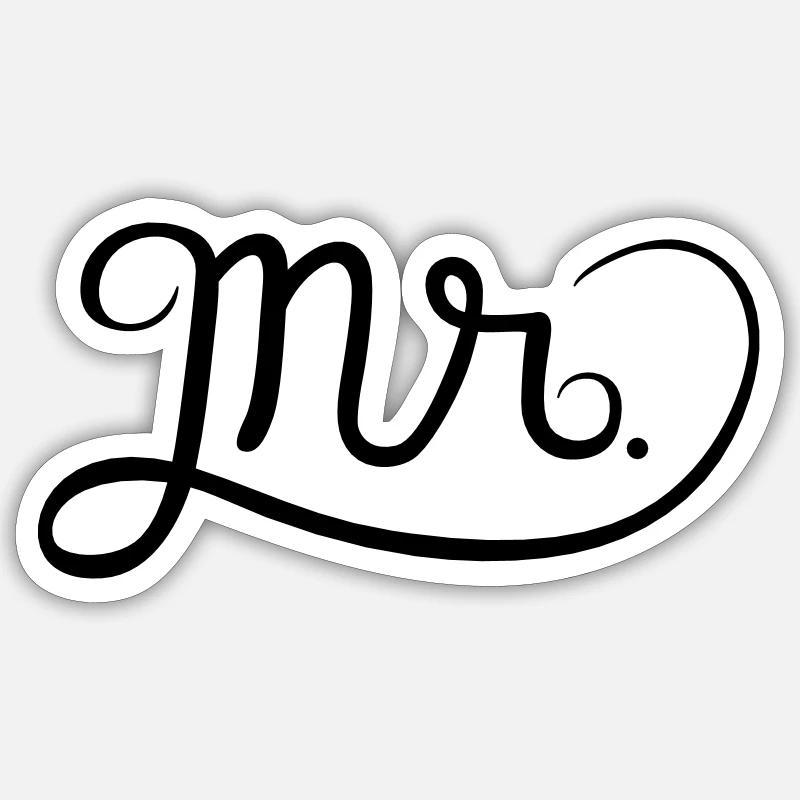 Mr. (Mister) Sticker Größe S (10 x 10 cm)