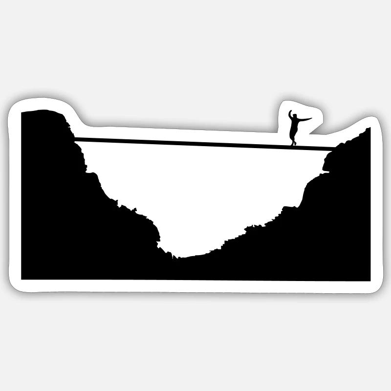 slacklining, highline Sticker taille S (10 x 10 cm)