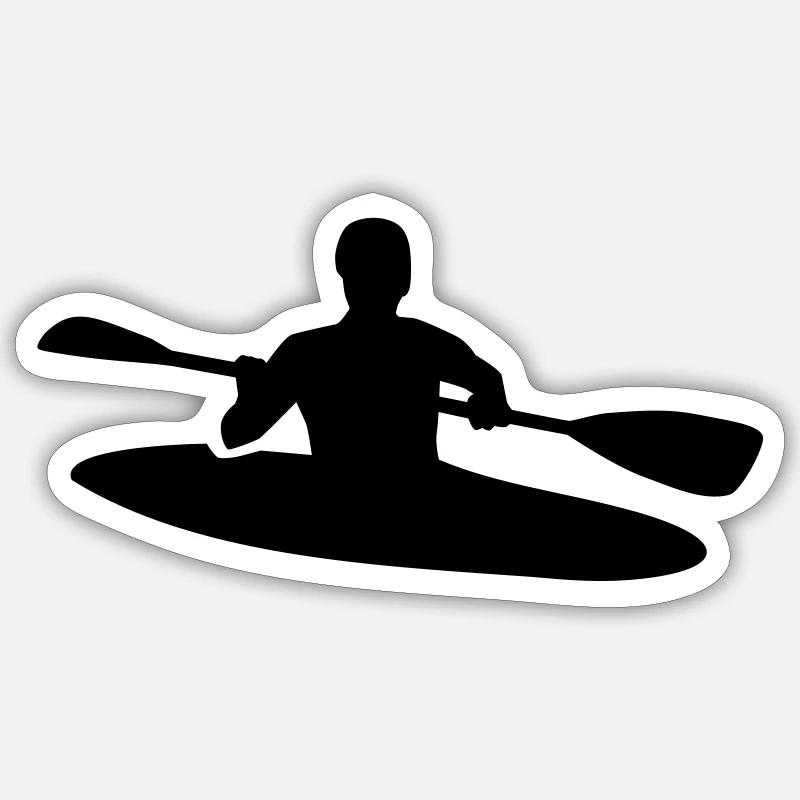 Kayak - Sticker taille S (10 x 10 cm) - blanc mat