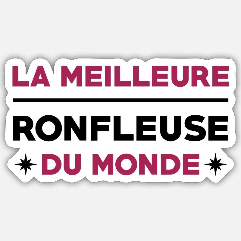 Ronfleur / Ronfleuse / Ronfler / Ronflement Sticker taille S (10 x 10 cm)