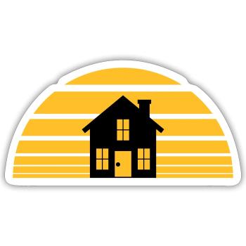 sun evening sunset vacation tomorrow night black d - Sticker size S (10 x 10 cm) - white matte - Front