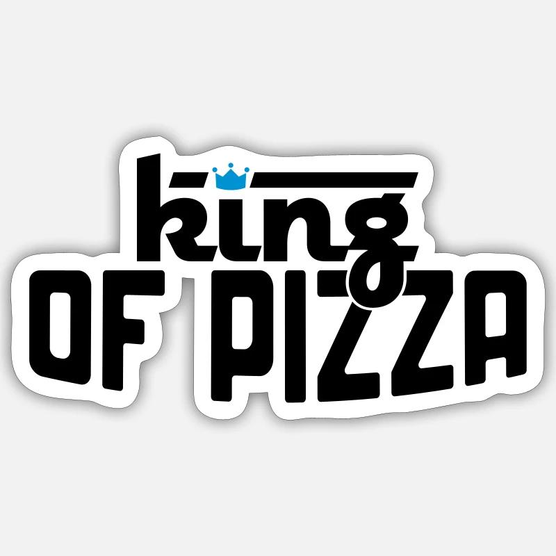 Pizza - Sticker Größe S (10 x 10 cm) - Mattweiß
