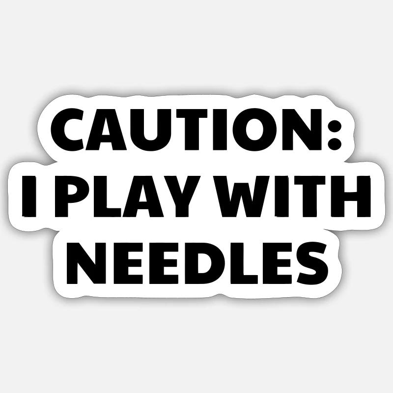 Stricken / stricker / Sticken / mode - Sticker Größe S (10 x 10 cm) - Mattweiß