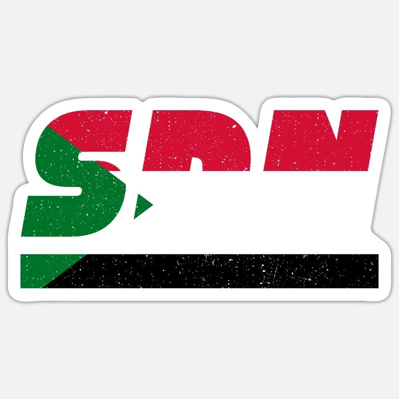 Drapeau drapeau du Soudan SDN Sticker taille S (10 x 10 cm)