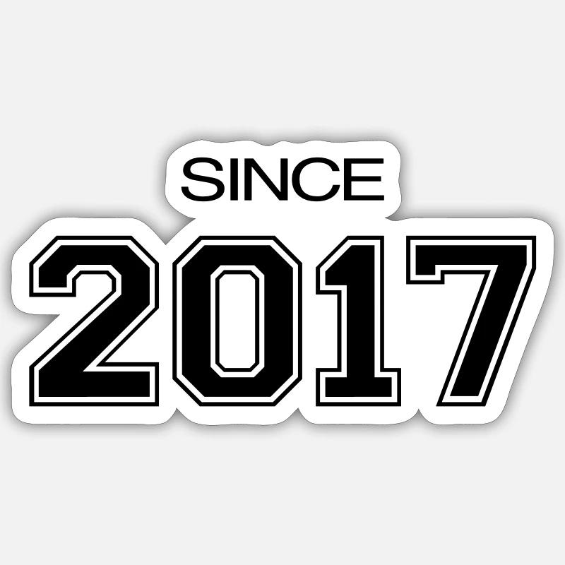 Since 2017 | Athletic Varsity Style Date Sticker size S (10 x 10 cm)